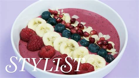30 Second Mixed Berry Frozen Smoothie Bowl Recipe Youtube