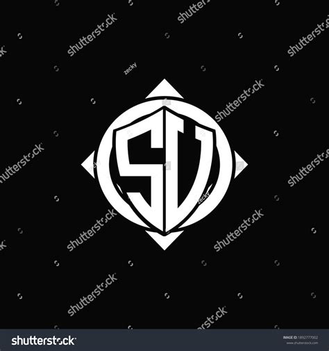 Sv Logo Monogram Isolated Circle Rounded Stock Vector Royalty Free