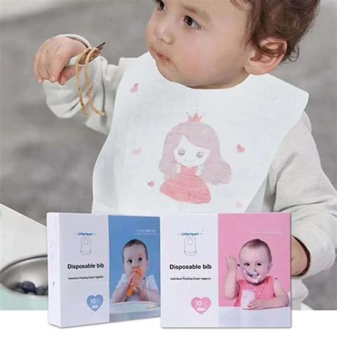 Baby Bibs Waterproof Disposable Bibs Baby Feeding Non Woven Fabric