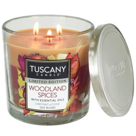 Tuscany Candle Woodland Spices Limited Edition Scented Triple Pour Jar Candle 18 Oz Smiths