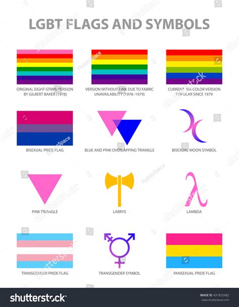 Lgbt Movements Pride Symbols Flags Set Stock Illustration 431825482