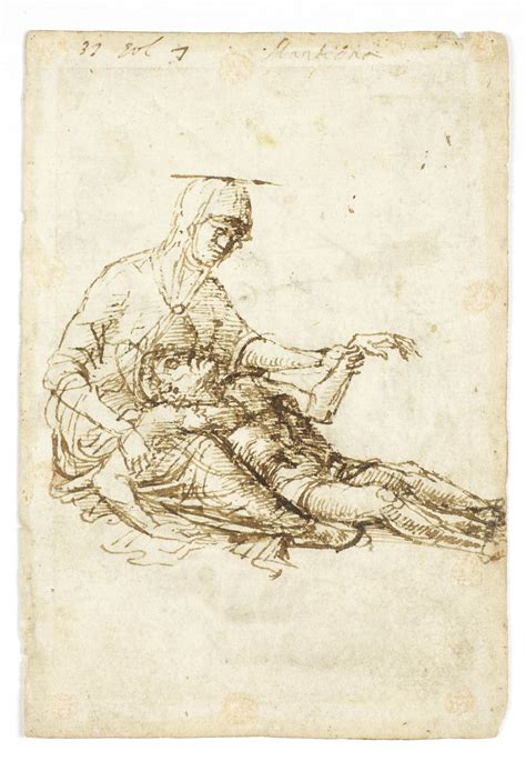 Study For Pieta C1460 A Two Sided Drawing By Renaissance Master