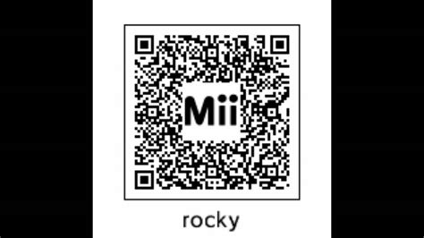 Qr if you huys want more 3ds vids like and subscribe. Rockys Mii 3DS QR Code - YouTube