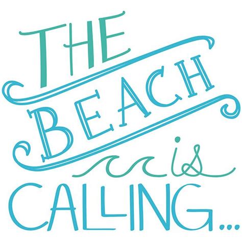 Dwpq2169 Beach Is Calling Wall Quote By Wallpops