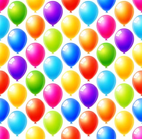 Premium Vector Seamless Pattern Of Colorful Balloons Background
