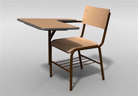 3dsmax School Chair Desk 3d Model In 2021 School Chairs Chair