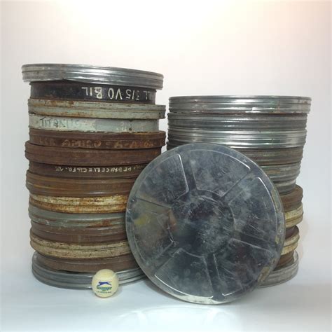 Large Metal 35mm Film Canisters 20th Century Props