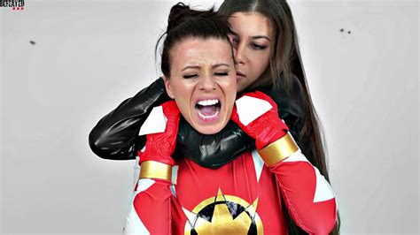 Lesbian Super Heroes Sex Fight Red Ranger Defeated Xhamster
