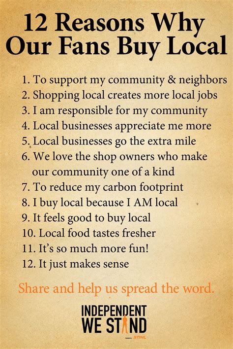 Heres A List Of The Top 12 Reasons Why You Our Fans Buy Local Read