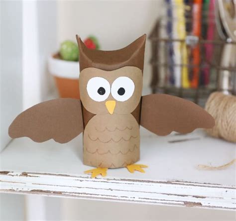 How To Make An Owl With A Toilet Paper Tube Diy Everywhere Everywhere
