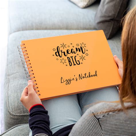 Personalised Dream Big Pastel Acrylic Notebook By Mirrorin