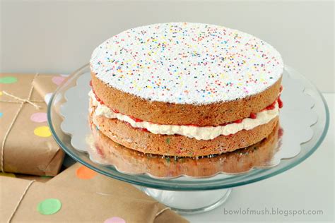 A Bowl Of Mush Victoria Sponge Birthday Cake