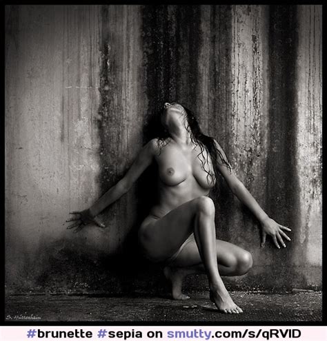 Brunette Sepia Monochrome Photography Lightandshadow Art Artistic Artnude Nipples Boobs Breasts