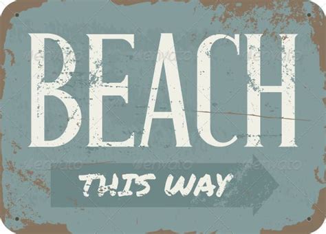 Vintage Beach Metal Sign Beach Canvas Vintage Beach Beach Signs
