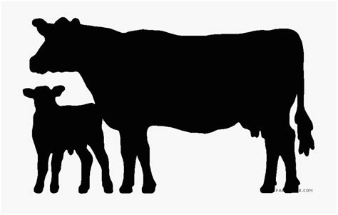 Free Download Cow And Calf Silhouette Clipart Angus Cow Calf Clip Art