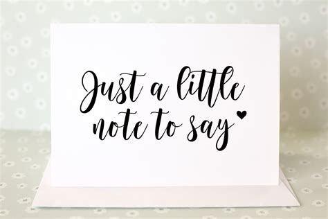 Just A Little Note To Say Encouragement Card Support Card Etsy Uk