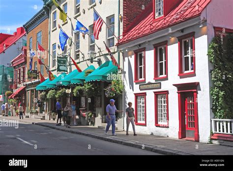 Quebec City Rue Saint Louis Stock Photo Alamy