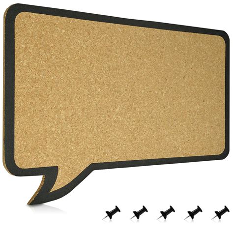 Buy Navaris Small Cork Notice Board Rectangular Speech Bubble Design