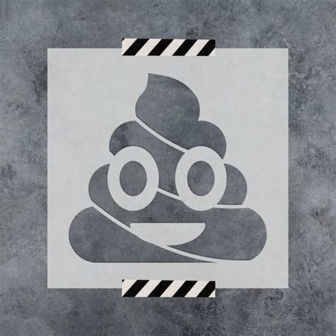 Emoji Poop Stencil Reusable Poop Emoji Stencil Poop Stencil Emoji