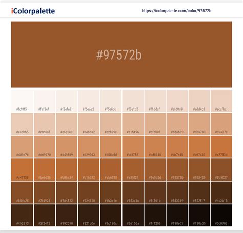 Pantone 18 1142 Tcx Leather Brown Color Hex Color Code 97572b