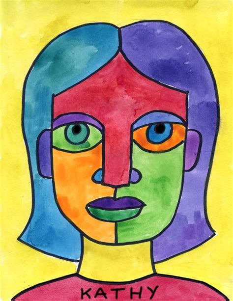 Easy How To Draw An Abstract Self Portrait And Abstract Self Portrait