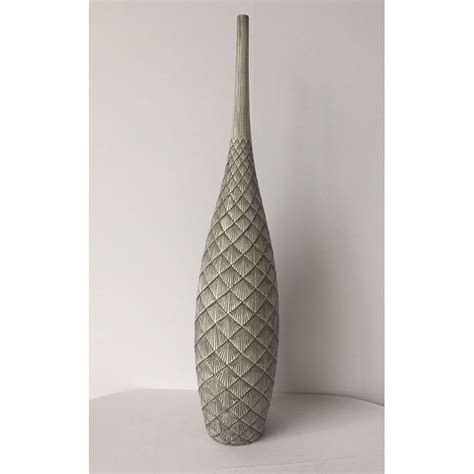 Grey Tall Slim Vase Home Accents