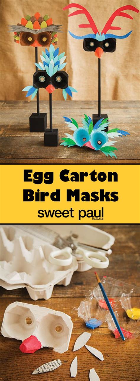 Egg Carton Bird Masks Bird Masks Crafts For Kids Diy For Girls