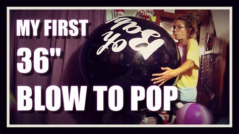 Extremely Loud Big Balloon B2p 36 Qualatex Looner Blow To Pop While Chewing Bubblegum