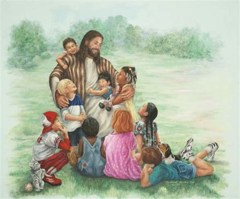 Jesus And The Little Children Mural Reinbrook Studios Pintura De