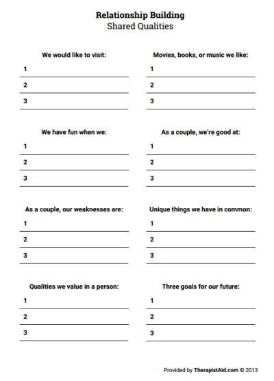 Free printable mental health worksheets