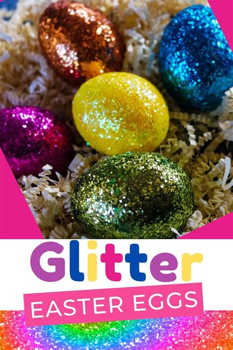 Easy Diy Glitter Easter Eggs