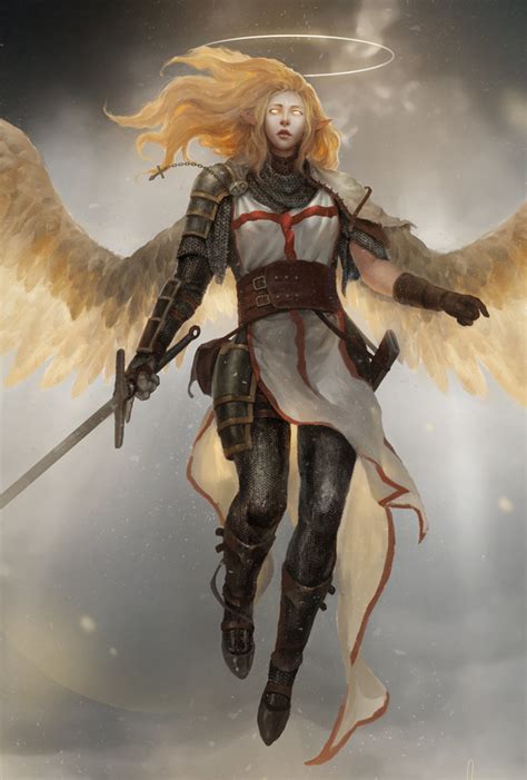 Aasimar Dandd Character Dump Angel Warrior Warrior Woman Fantasy Art