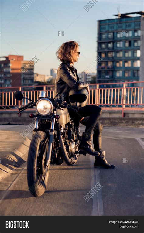 Sexy Biker Young Woman Image And Photo Free Trial Bigstock