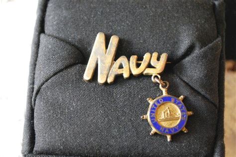 Wwii Sterling Navy Pin Navy Sweetheart Pin Vintage Us Navy Etsy