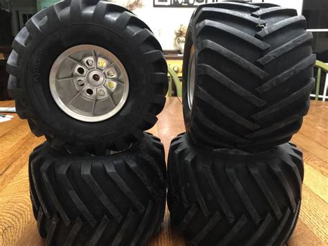 4 19mm Hex Monster Truck Wheels And Tires Kyosho Usa1 Tower Terror Rc
