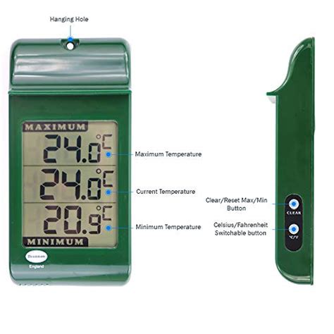 Digital Max Min Greenhouse Thermometer Monitor Maximum And Minimum