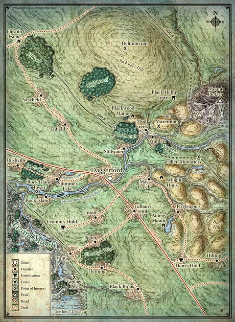 Mike Schley Forgotten Realms Regional Maps Daggerford Environs 5e