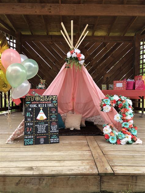Young Wild And Three Party Boho Birthday Party Wild Birthday Party Third Birthday Girl