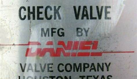 daniel chexter check valve