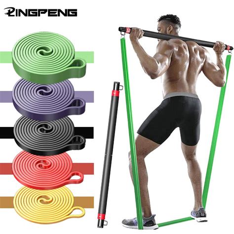resistance band fitness bar combination set tension band elastic resistance band used for