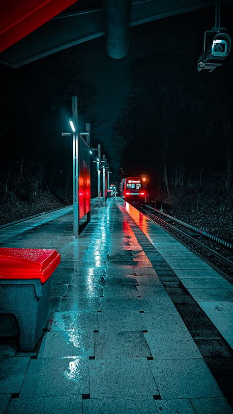 Train Railway Platform Station Hd Phone Wallpaper Peakpx