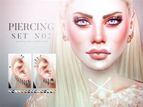The Best Piercing Set By Pralinesims Sims 4 Piercings