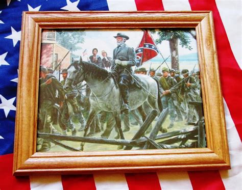 Framed Civil War Print Mort Kunstler General Robert E Lee Etsy