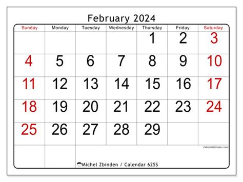 Calendar February 2024 62 Michel Zbinden En