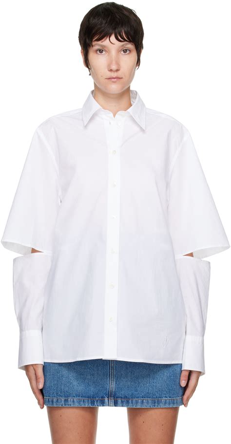 JW Anderson White Cutout Shirt SSENSE Canada