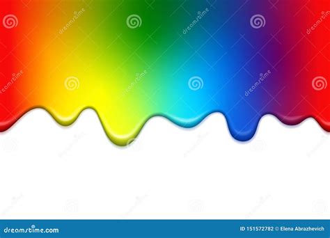 Melted Seamless Pattern In Rainbow Colors Stock Vector Illustration