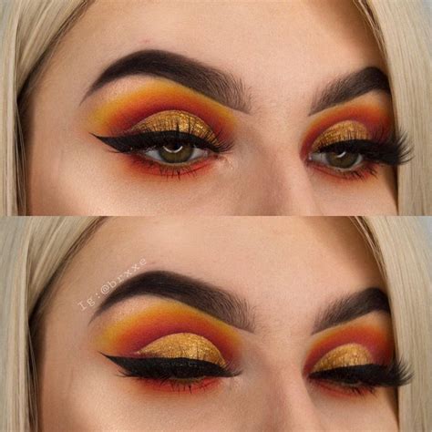 Orange Look ️ Makeupaddiction Halloween Eye Makeup Smokey Eye