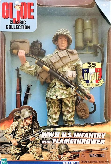 Gi Joe Wwii Us Infantry With Flamethrower 12 Action Figure Hasbro