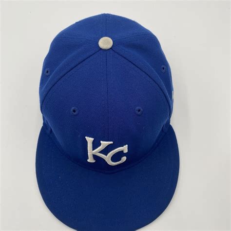 New Era Kansas City Royals Fitted Flat Brim Hat 9fifty Snapback Blue