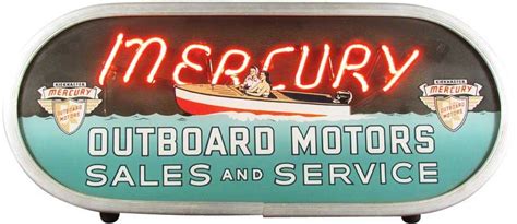 Rare Mercury Outboard Motors Neon Sign